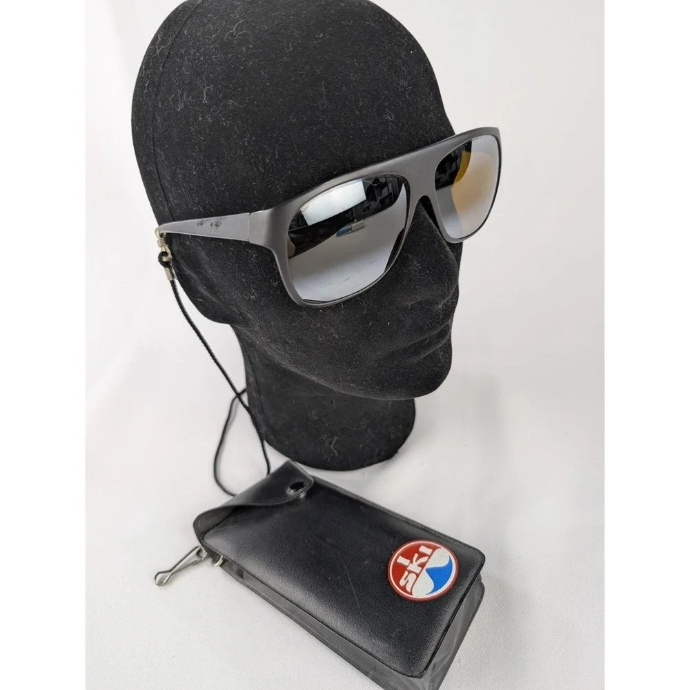Vintage Ski Sunglasses w/ I Ski Case And Neck Strap Yellow Lenses‎ France